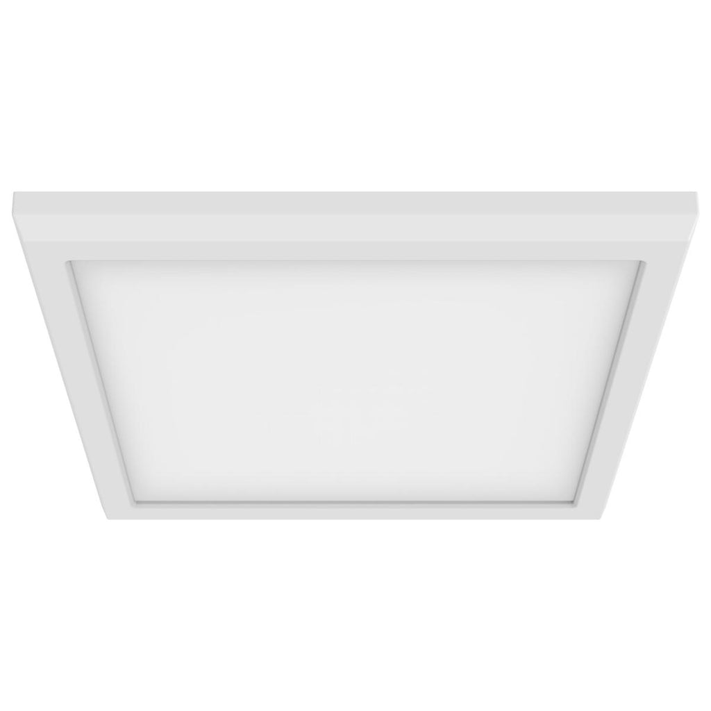 Satco 62/1724 13 watt LED 9" Square Blink Series Fixture, 2700K-5000K Color Selectable, 1300 lumens, 50,000hr life, 120 Volt, Dimming, White Finish