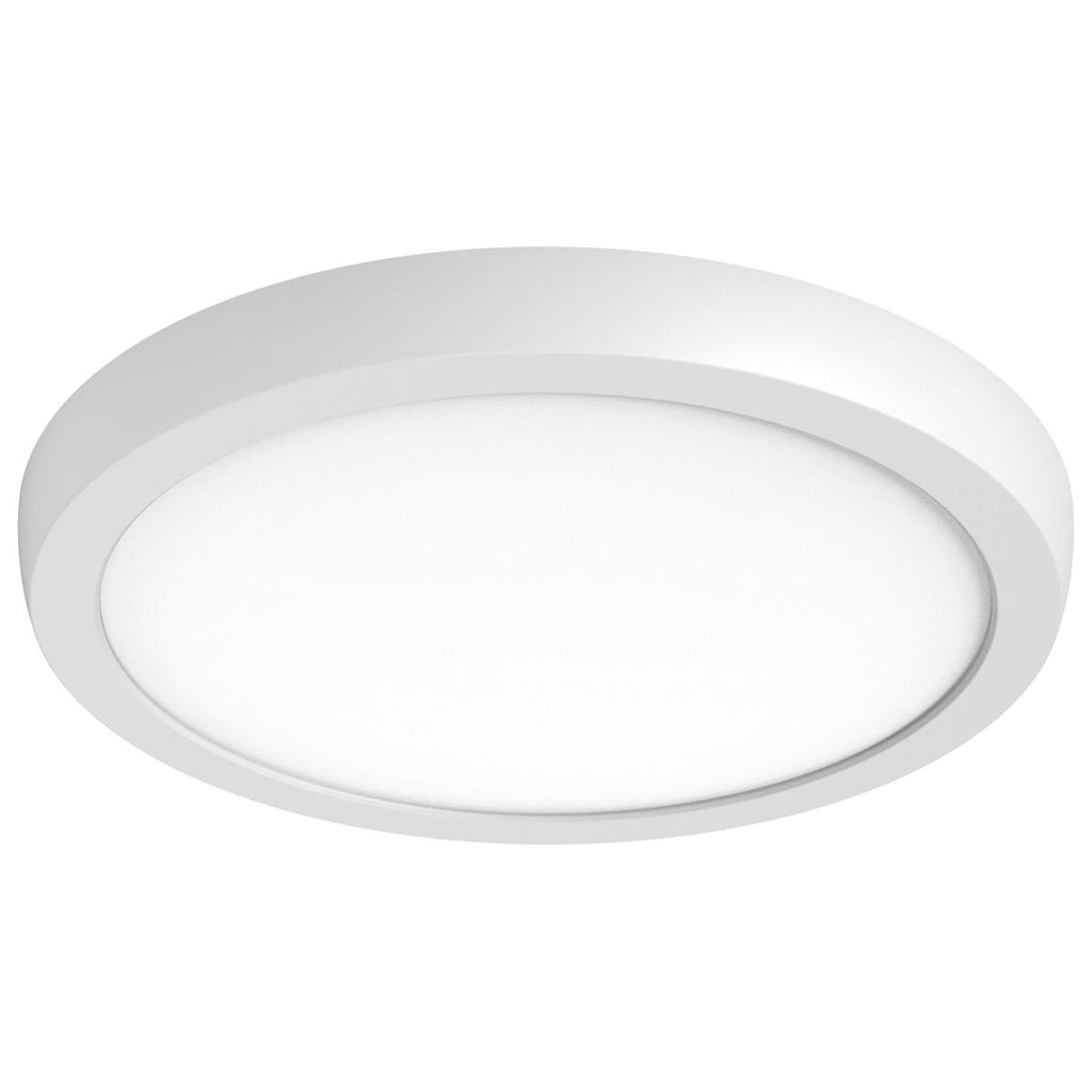 Satco 62-1776 19.5 watt LED 12" Round Surface Mount Light Fixture, 2700K-5000K Color Selectable, 1520 lumens, 50,000hr life, 120-277 Volt, 120V Dimming only, White Finish