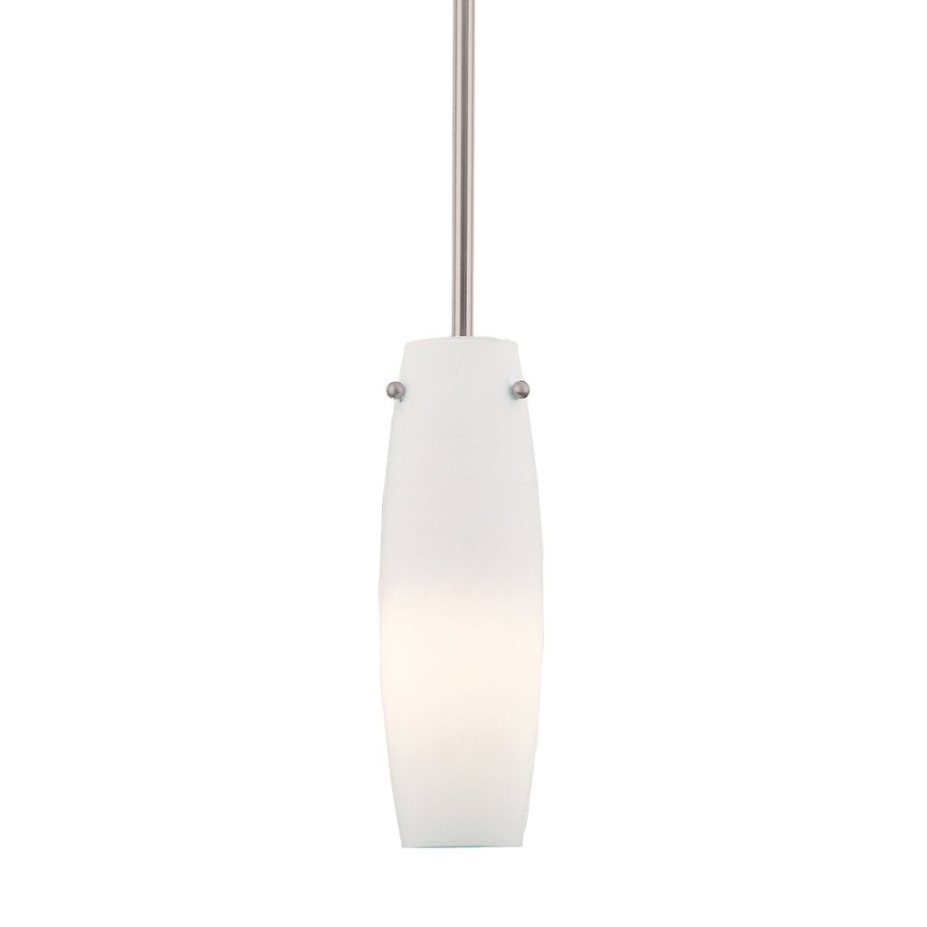 Minka Lavery 63-84 - 1 Light Mini Pendant in Brushed Nickel Finish with Etched Opal Glass, 60 Watt Medium, E26 Socket