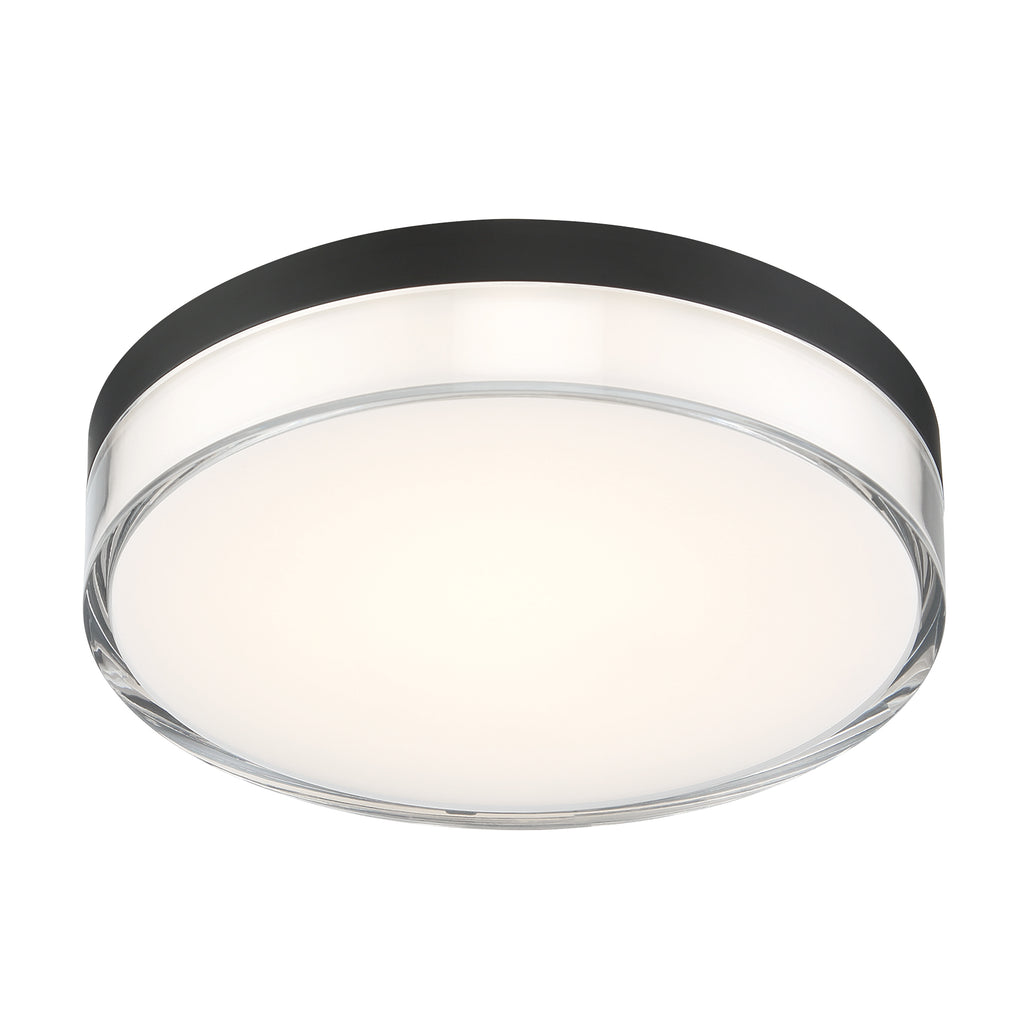 Minka Lavery 749-2-66A-L 16w LED 7" Vantage Series Flush Mount, 7"w x 1.5"h, 3000K, 1100 lumens, 50,000hr life, 120 volt, Coal Finish, Rated for Exterior Wet Locations, Dimmable