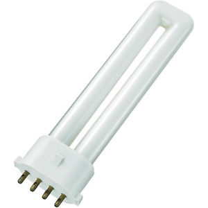 Sylvania 20317 CF9DS/E/841 9 watt Single-Tube Compact Fluorescent Lamp, 4-Pin (2G7) base, 4100K, 580 lumens, 10,000hr life