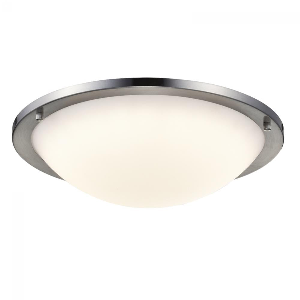 Sunpark DC012D-2G-3000K-62 18 watt LED Ceiling Fixture, 10.4" x 4.2" tall, Acrylic shade, 3000K, 1340 lumens, 120 volt, Satin Nickel Finish