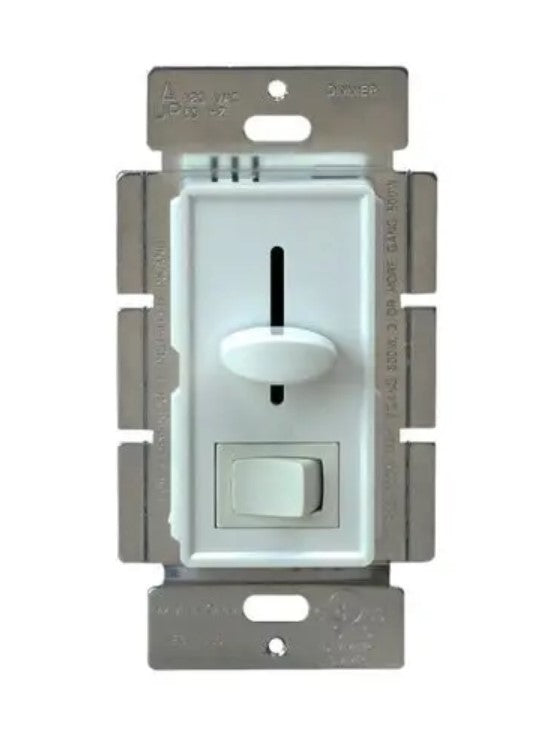 Enerlites 50302  Single Pole or Three-Way Slide Dimmer Switch, 700W max., 120 volt, White Finish. *Discontinued*