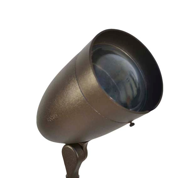 Focus DL-38-EC-L158-BLT Cast Aluminum LED Bullet Floodlight Fixture, Extension Cap, Convex Lens, 15W PAR38 Medium (E26) Base Lamp,  40° Beam Angle, 120 volt, Black Finish