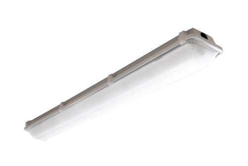 Utopia DW-LP-4-36LED/40-UNV-PIRA-GR 36 watt LED Gasket Enclosure Vaportite Fixture, Surface mount, 4' length, Clear Polycarbonate Ribbed lens, 4000K, 3969 lumens, 50,000hr life, 120-277 volt, 0-10V Dimming to 10%