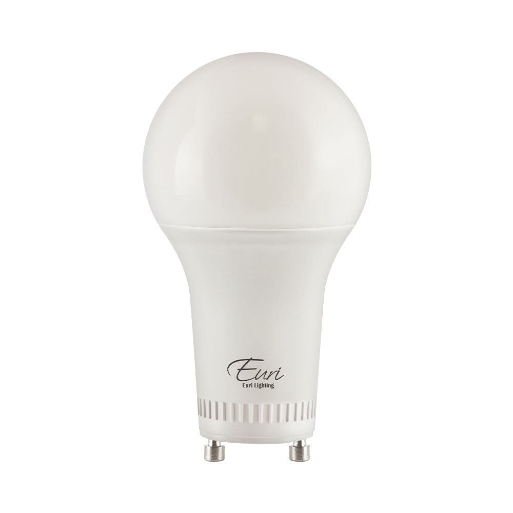 Euir EA19-12W5020CG 12 watt A19 LED Lamp, Bi-Pin (GU24) Base, 2700K, 1100 lumens, 15,000hr life, 120 Volt, Dimming