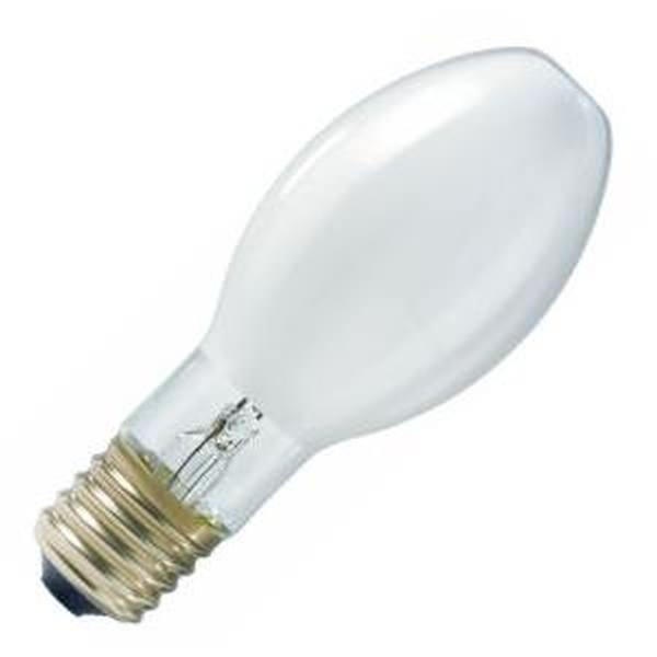 GE 22575 HR100DX/38 Coated 100 watt ED23.5 Mercury Vapor Lamp, Mogul (E39) base, 4000 lumens, 20,000hr life