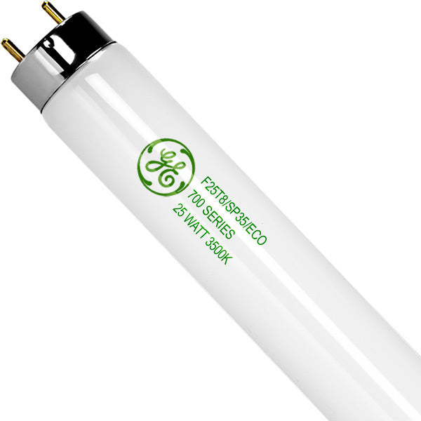 GE 45754 F25T8/SP35/ECO 25 watt T8 Linear Fluorescent Lamp, 36" length, Medium Bi-Pin (G13) base, 3500K, 2080 lumens, 30,000hr life. Sold online in cases of 24. Call or email for &lt; case qty.