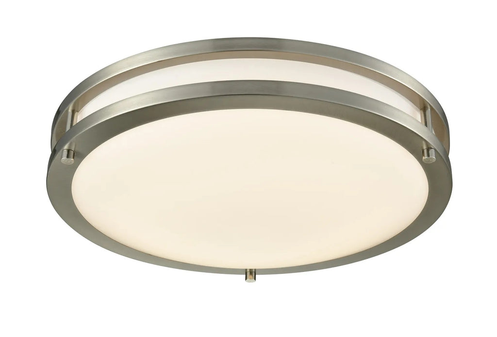 Westgate FDL-14-MCT5 14" LED Drum Fixture Flush Mount, 20 Watt, 1500 lumens, 80 CRI, 2700K/3000K/3500K/4000K/5000K, Brushed nickel Finish