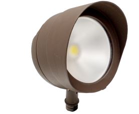 Westgate GL-12W-40K-BR 12 watt LED Landscape Floodlight, 4000K, 960 lumens, 50,000hr life, 120-277 Volt, 0-10V Dimming, 1/2" Threaded Knuckle Mount, Bronze Finish