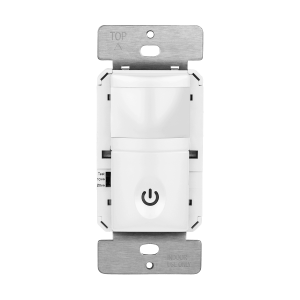 Enerlites HMVS-W 180° PIR Vacancy Motion Sensor Wall Switch, Neutral Wire Required, Single Pole, 120 VAC, 60 Hz, White Finish