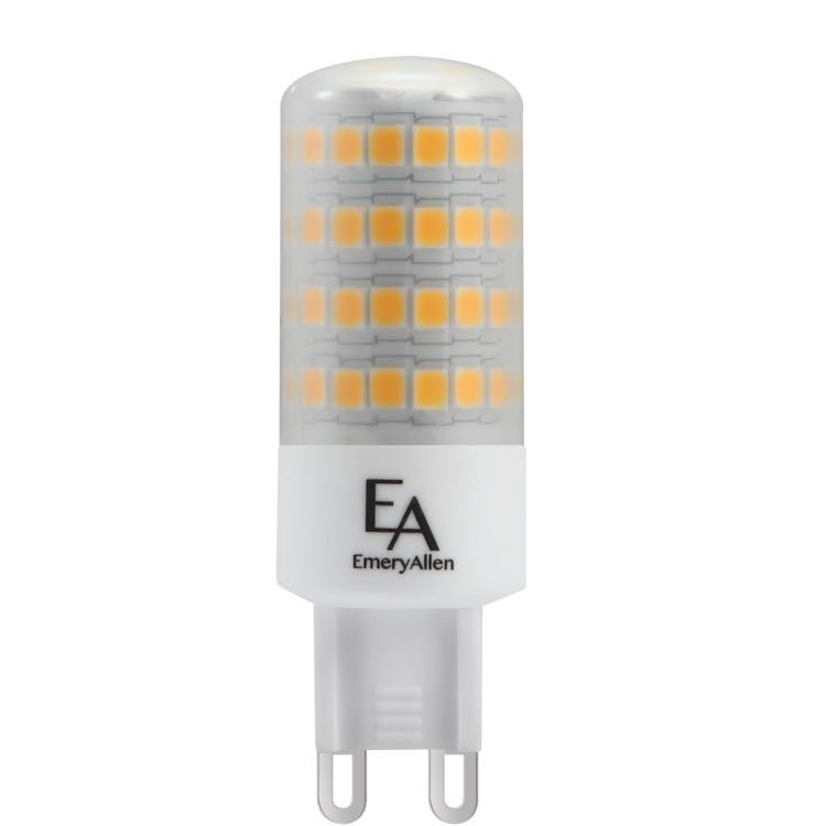 Emery EA-G9-5.0W-001-309F-D  5 watt LED Retrofit Lamp to replace 60W Halogen, Looped-Pin (G9) base, 3000K, 550 lumens, 25,000hr life, 120 volt, Dimming. Sold in multiples of 6, price is for each.