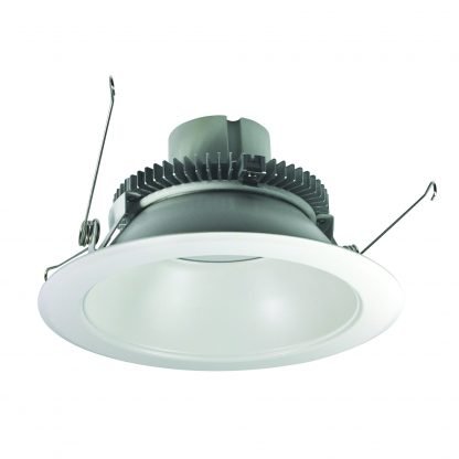 Nora Lighting NLCBC2-65135WW/10 12w 6" Cobalt Click LED Recessed Downlight Retrofit Trim, Round Reflector, 1000lm, 3500K, 120-277 volt, 50,000hr life, 90+ CRI, White Finish