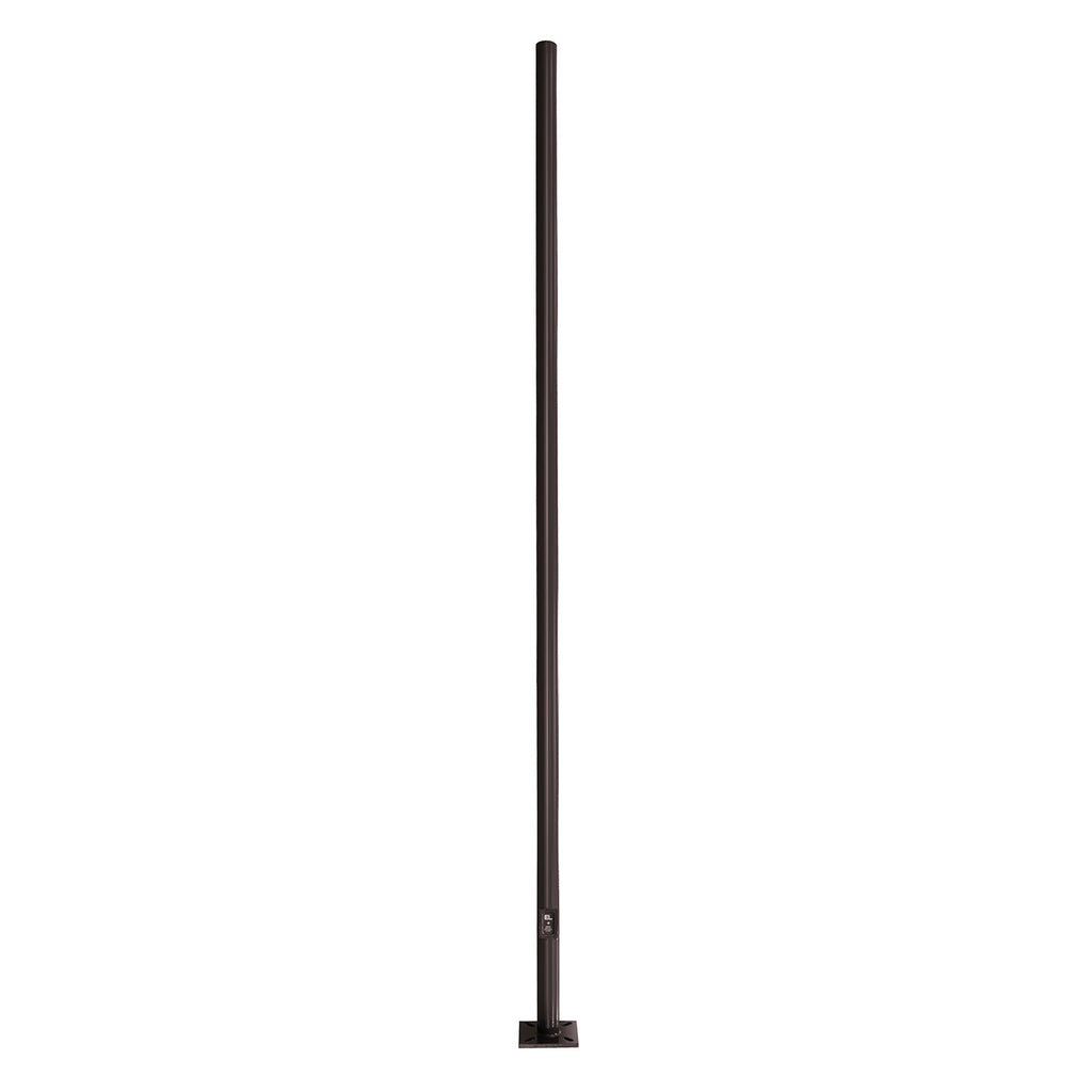 Custom RSS20X5-11G-4X13BCD-TC-BZ  20ft. x 5in. Round Straight Steel Pole, 11 Gauge, 4-Bolt Plate, 13in. BCD for 1in. Anchor Bolts, Top Cap, Hand Hole, Bronze Finish (Does not include base cover or anchor bolts)