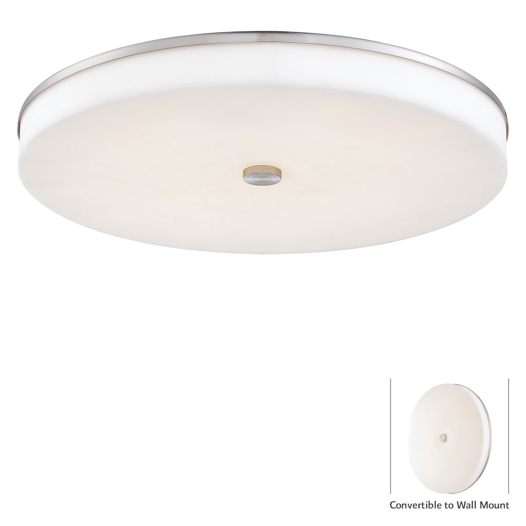 Minka Group George Kovacs P950-084-L 40w LED Flush Mount, 15"w x 3.5"h, 3000K, 3114 lumens, 95 CRI, 30,000hr life, 120 volt, Brushed Nickel Finish, Dimmable