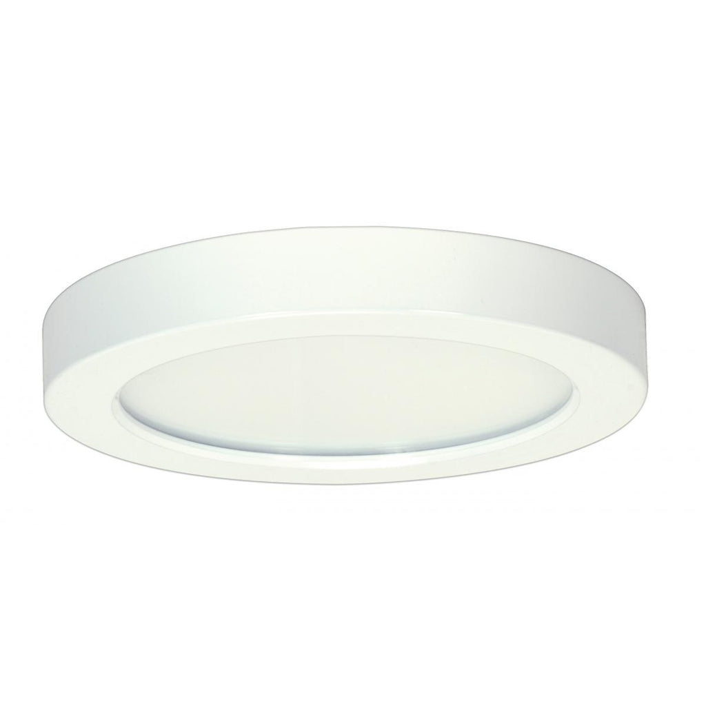 Satco 62-1710 11 watt LED 7" Ceiling Light Fixture, 2700K/3000K/3500K/4000K/5000K Color Selectable, 1050 lumens, 50,000hr life, 120 Volt, Dimming, White Finish