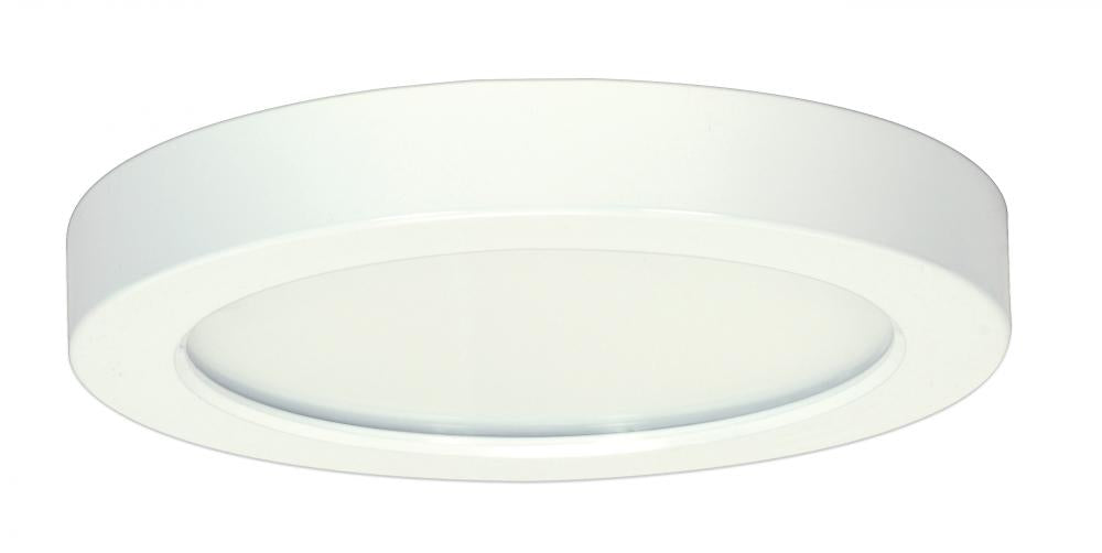 Satco S29331 13.5W/LED/7FLUSH/30K/RD/WH 13.5 watt Round LED Flush Mount Fixture, 7" diameter, 3000K, 820 lumens, 40,000hr life, 120 volt, Dimming, White Finish