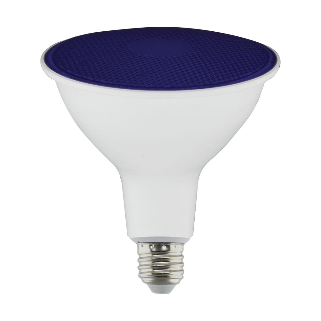 Satco S29482 11.5 Watt PAR38 LED; Blue; 90 degree Beam Angle; Medium base; 120 Volt, Dimmable