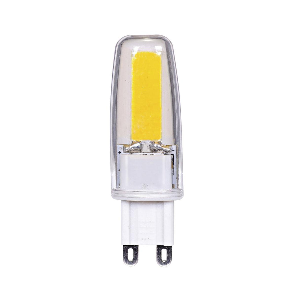 Satco S29549 -4JCD/G9/LED/5000K/120V/D 4 watt JCD LED Replacement Lamp, Looped-Pin (G9) base, 5000K, 480 lumens, 25,000hr life, 120 volt, Dimmable *Discontinued*