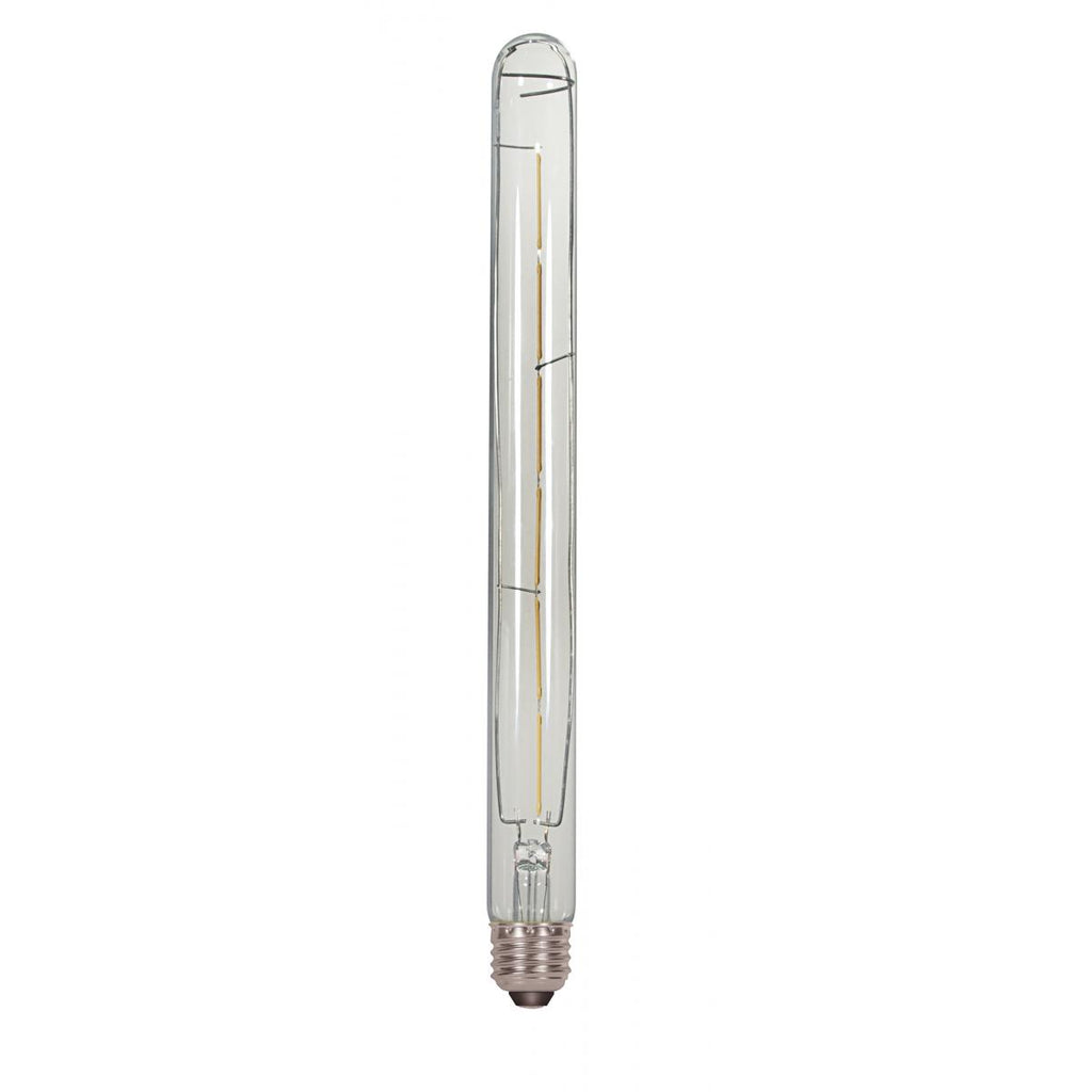 Satco S9582 6.5T9/CL/LED/E26/27K/120V Clear 6.5 watt T9 LED Tubular Filament Lamp, Medium (E26) base, 2700K, 800 lumens, 15,000hr life, 120 volt, Dimming