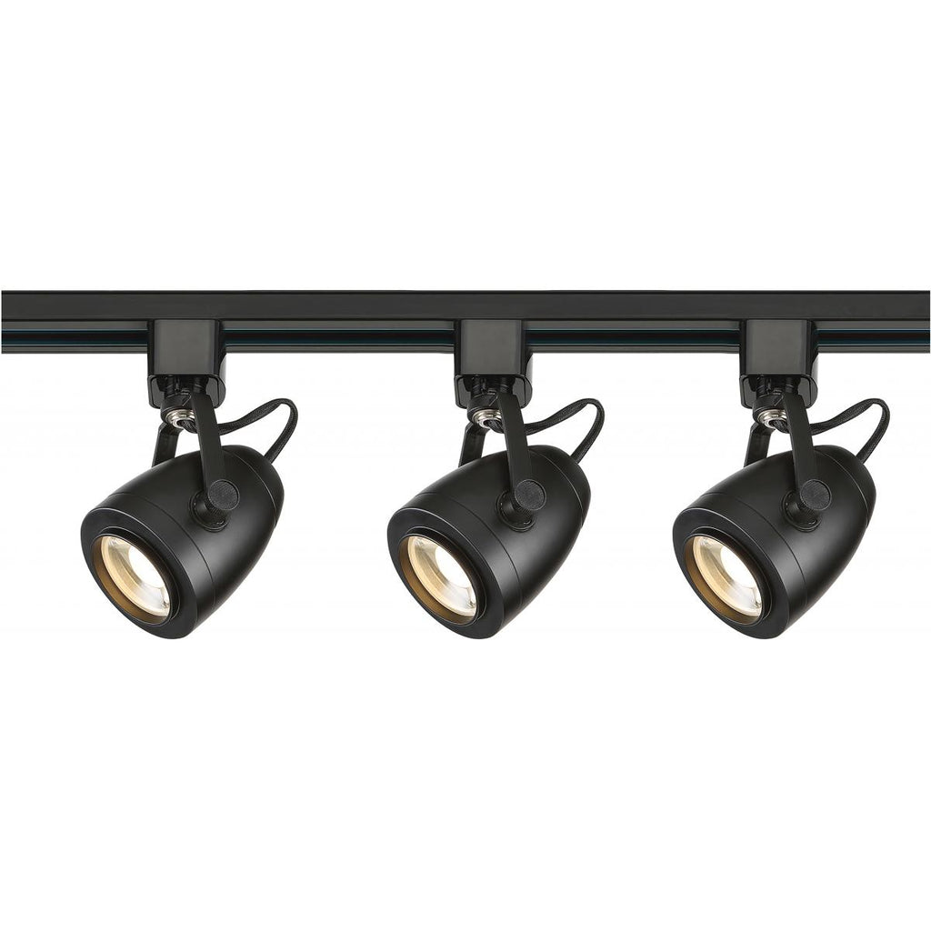 Nuvo TK414 36W, 3000K, 3- Lamp, 120V,  4 Foot LED Track Kit Pinch Back , Black Finish Dimmable