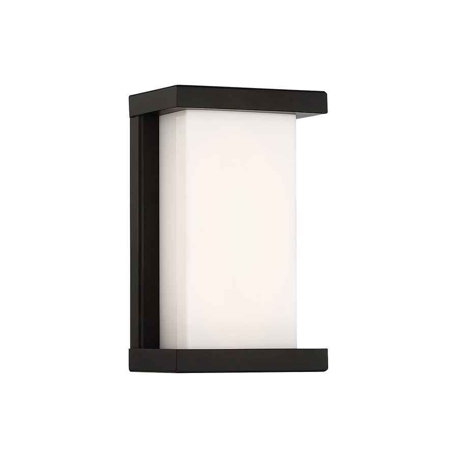 WAC WS-W47814-BK 22 watt LED Case Series Wall Mount Light Fixture, 5.5" Width x 9" Height x 3.5" Depth, 3000K, 1644 lumens, 81,000hr life, 120 Volt, ELV Dimming, Black Finish