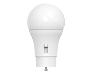RAB Lighting A19-8-GU24-9CCT-DIM 8w LED A19 GU24 Multi CCT Household Bulb, 2-pin (Gu24) Base, 27/30/35/40/50K, 914-1024 lumens, 90 CRI, 25,000hr life, Dimmable