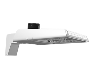 RAB A22-100W 60/80/100w LED A22 Series Field Adjustable Area Light, 8"h x 20.25"L x 9.75"w, 30/40/50K, 9023-14,537 lumens, 100,000hr life, 120-277 volt, White Finish, Dimmable 0-10v