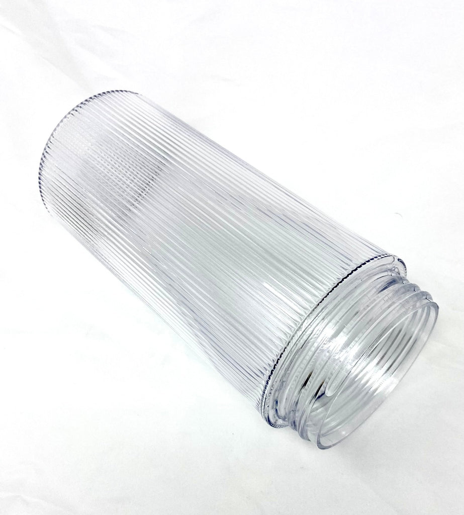 ADR P723 Clear Ribbed Polycarbonate Jar - Lighting Supply Guy