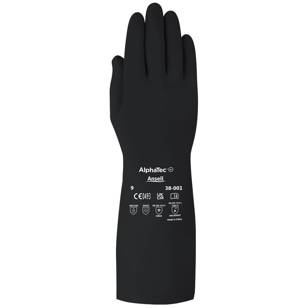 Ansell 38001PP090 Chemical Resistant Gloves; Glove Type: General Purpose Chemical Resistant Gloves ; Material: Water Based Butyl ; Size: Large ; Numeric Size: 9 ; Coating Material: Butyl ; Lining Material: Unlined - Lighting Supply Guy