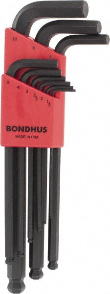 Bondhus 10999 9 Piece L - Key Ball End Hex Key Set - Lighting Supply Guy
