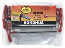 Bondhus 13148 5 Piece T - Handle Ball End Hex Key Set - Lighting Supply Guy