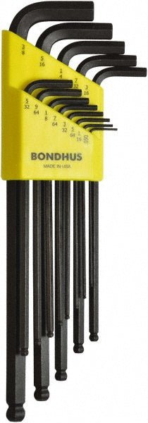 Bondhus 16037 13 Piece, L - Key Ball End Hex Key Set - Lighting Supply Guy