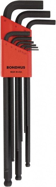 Bondhus 16099 9 Piece, L - Key Ball End Hex Key Set - Lighting Supply Guy
