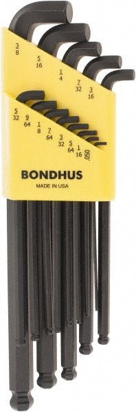 Bondhus 16537 13 Piece L - Key Short Arm Ball End Hex Key Set - Lighting Supply Guy