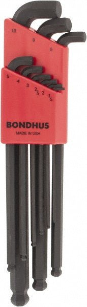 Bondhus 16599 9 Piece L - Key Ball End Hex Key Set - Lighting Supply Guy