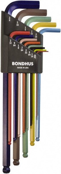 Bondhus 69637 13 Piece L - Key Ball End Hex Key Set - Lighting Supply Guy