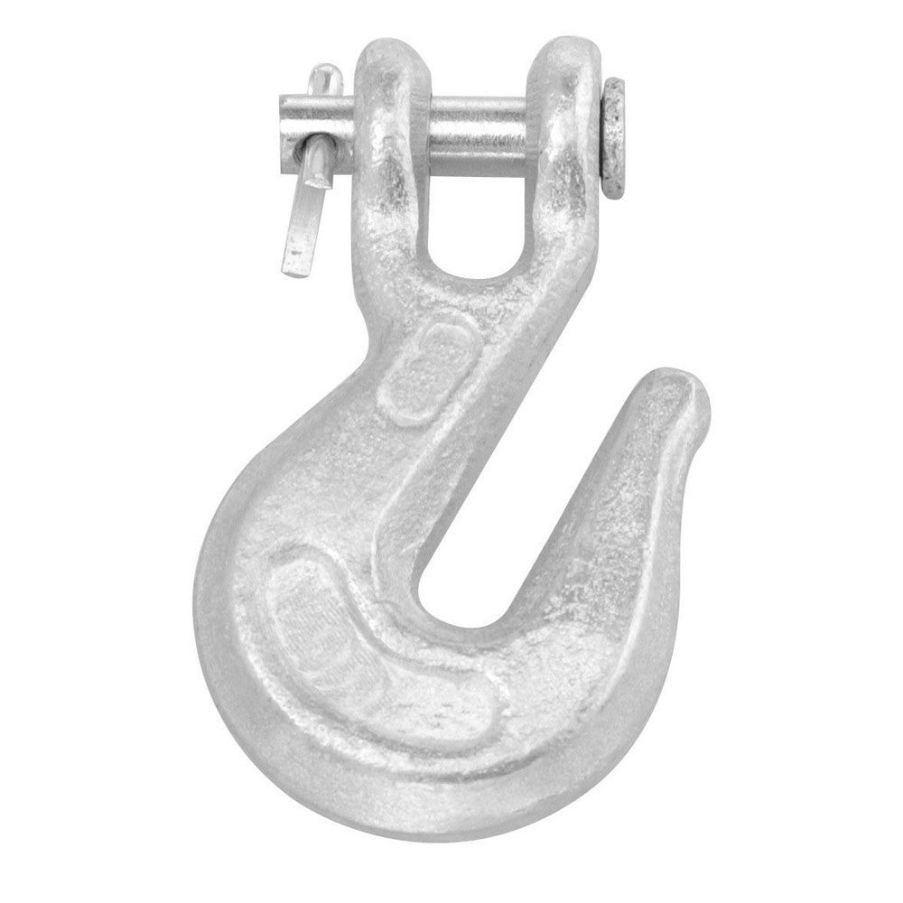 Campbell T9501424 Clevis Hooks; Chain Grade: 43 ; Work Load Limit: 2600lb ; Material: Steel ; Reach: .25in ; Clevis Inside Diameter: .36in ; Clevis Pin Diameter: .31in - Lighting Supply Guy