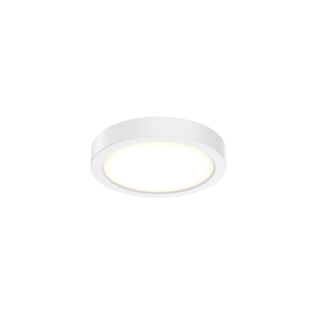 DALS CFLEDR06-CC-WH 11 Watt 6" Round Flush Mount Fixture,2700K,3000K,3500K,4000K,5000K, 120V, White Finish