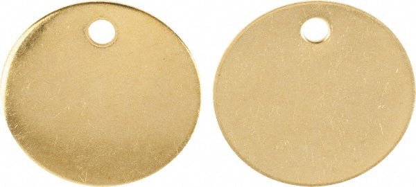 C.H. Hanson 41857 1 - 1/2 Inch Diameter, Round, Brass Blank Metal Tag - Lighting Supply Guy