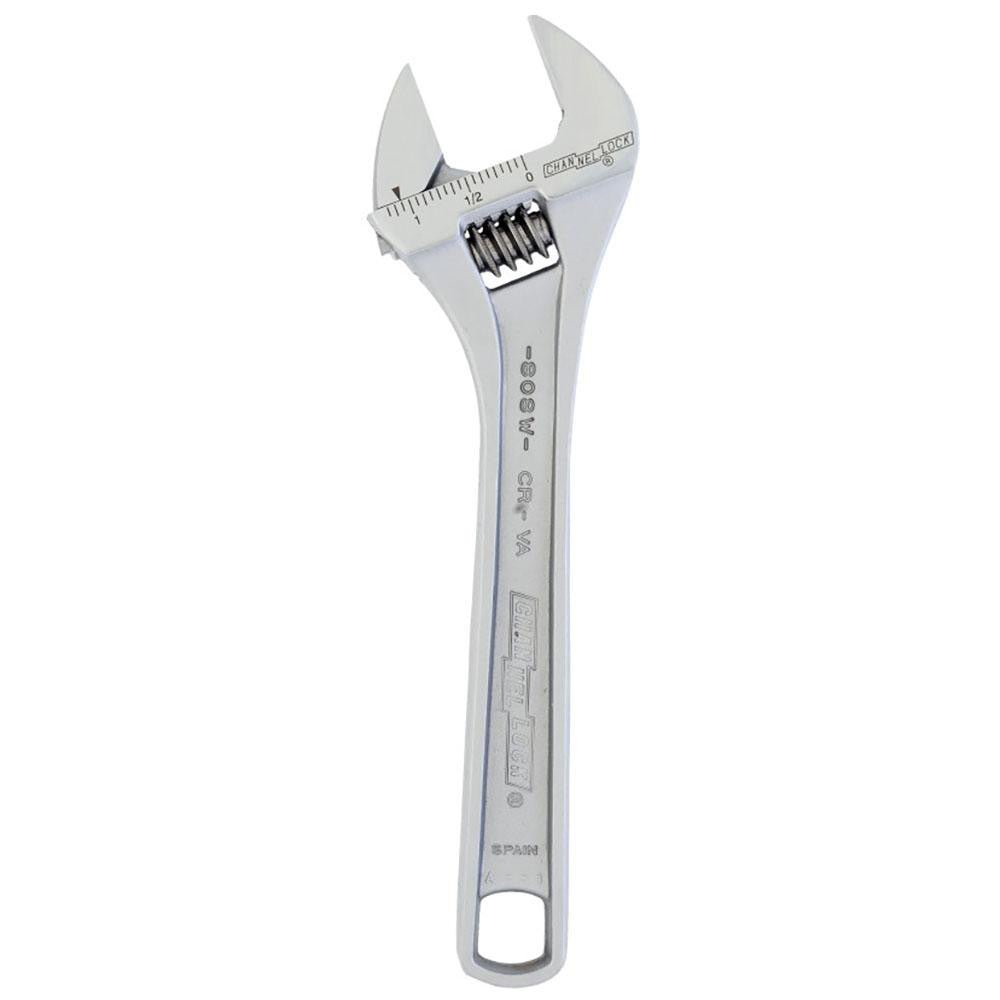 Channellock 808W BULK Adjustable Wrench: 8" OAL - Lighting Supply Guy
