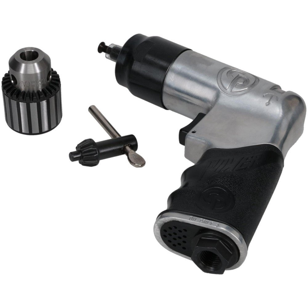 Chicago Pneumatic T025180 Air Drill: 3/8" Keyed Chuck, Reversible - Lighting Supply Guy