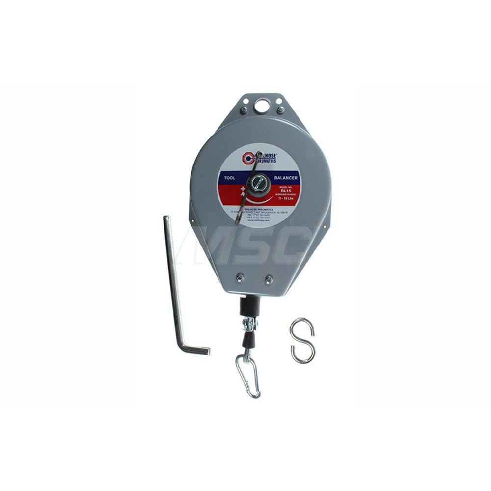Coilhose Pneumatics BL15 Tool Balancer: 19 lb Max Load, 8' Cable Length - Lighting Supply Guy