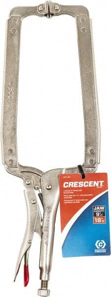 Crescent C18CCSN Locking Plier: 9.5'' Jaw Capacity, C - Clamp Jaw - Lighting Supply Guy