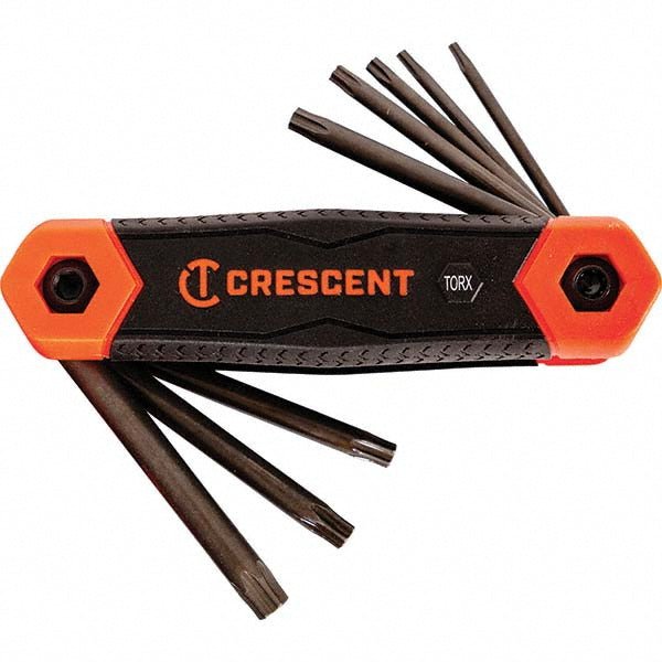 Crescent CHKFT8 Torx Key Set: 8 Pc, Fold - Up Handle, T9 to T40 - Lighting Supply Guy