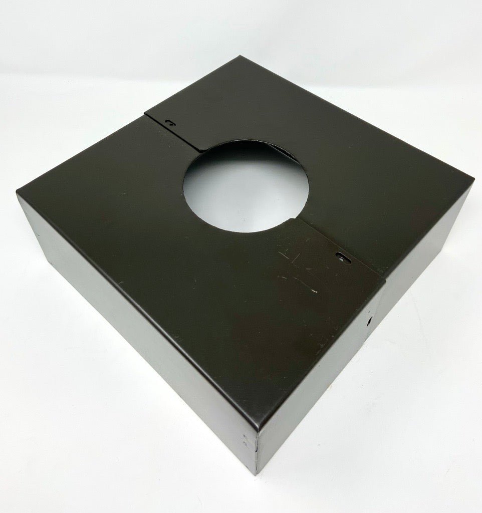 Custom PBC - STL - 10SBC - 4R - BZ 10in. Square Metal Base Cover with 4in. Round Hole, 4.0" deep, Bronze Finish - Lighting Supply Guy