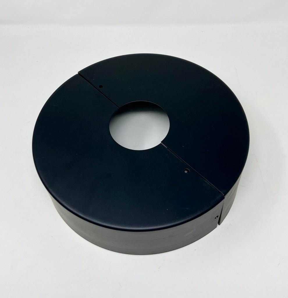 Custom STL - 10RBC - 3R - BK 10in. Round Metal Base Cover with 3in. Round Hole - Black Finish - Lighting Supply Guy