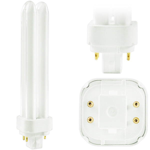 Plusrite 4035 PL26W/2U/4P/841 26 watt Double-Tube Compact Fluorescent Lamp, 4-Pin (G24q-3) base, 4100K, 1800 lumens, 10,000hr life