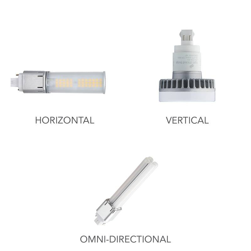 Light Efficient Design LED-7318-35A 12w LED Vertical 4-pin bulb, replaces 26w CFL, 1198 llumens, 3500K, G/GX24q base 4-pin, Non-Dimmable, Ballast Bypass or Plug and Play