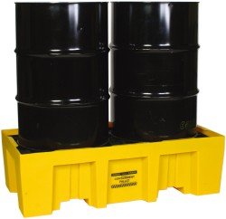 Eagle 1620 Spill Pallet: 2 Drum, 66 gal, 4,000 lb, Polyethylene - Lighting Supply Guy